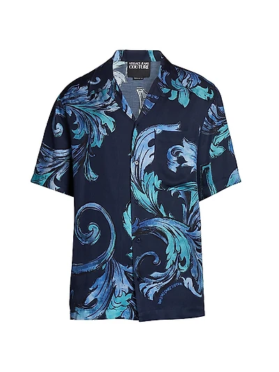 Barocco Short-Sleeve Camp Shirt