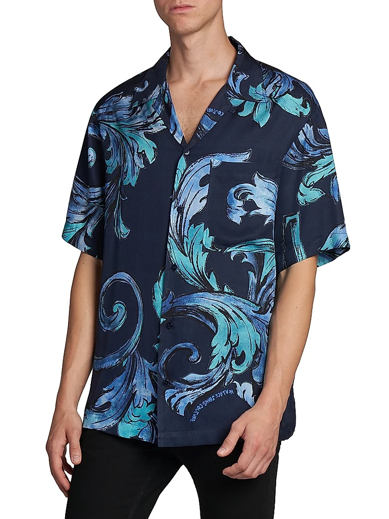 Barocco Short-Sleeve Camp Shirt