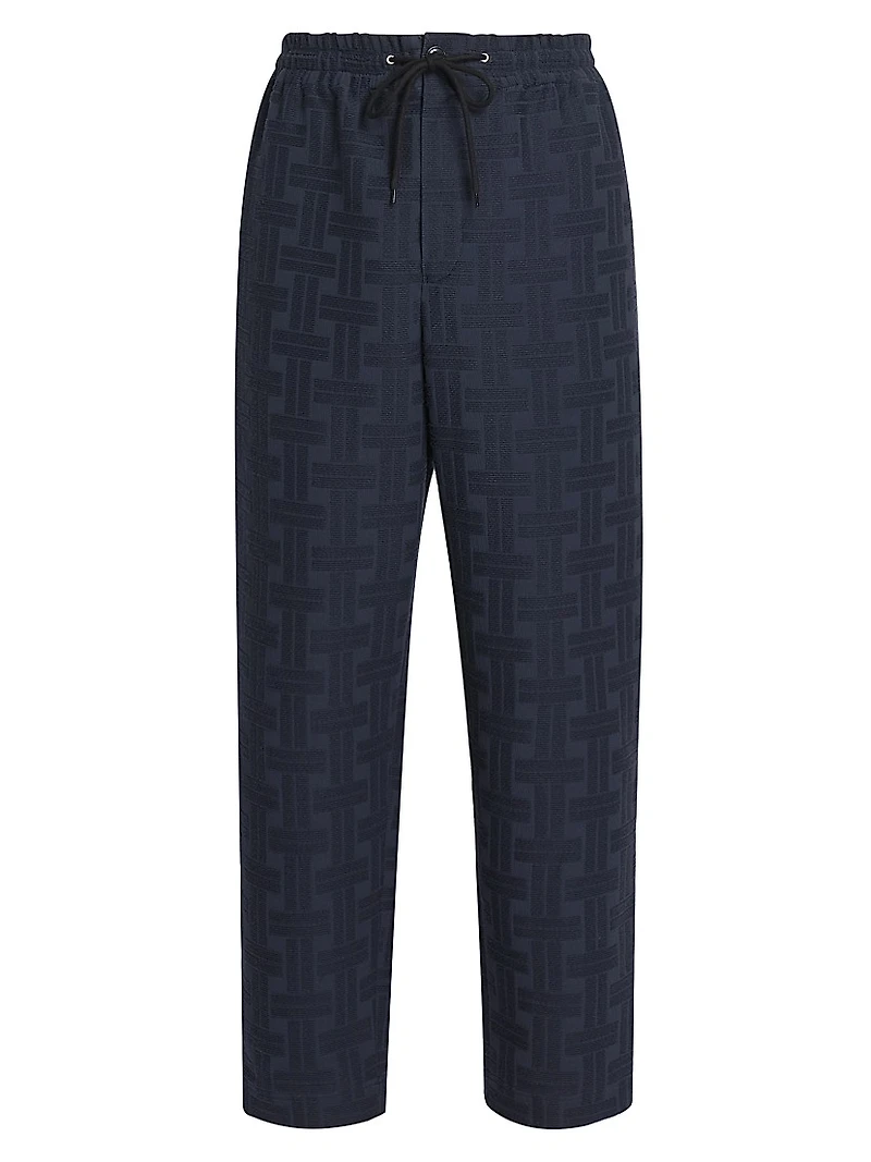 Weave Cotton Jogger Pants