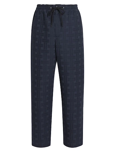 Weave Cotton Jogger Pants