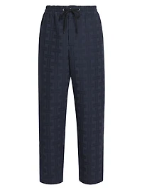 Weave Cotton Jogger Pants