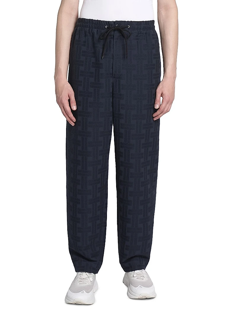 Weave Cotton Jogger Pants