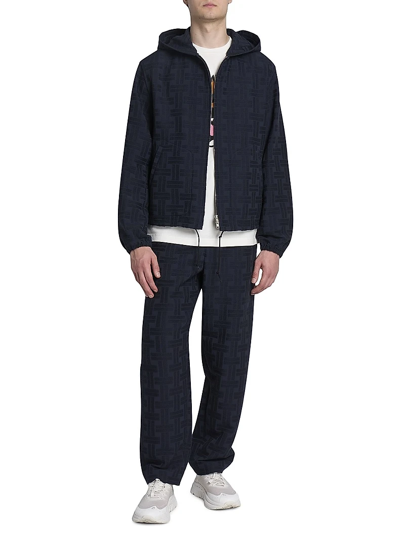 Weave Cotton Jogger Pants