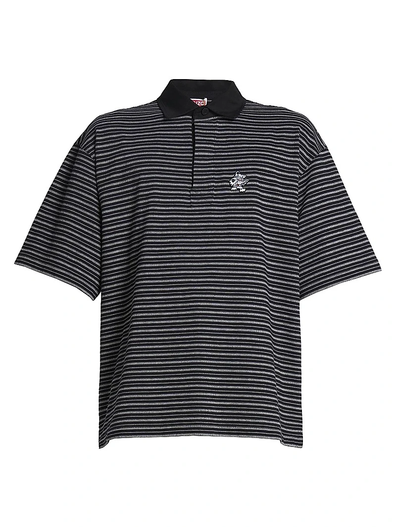 Kenzo x Verdy Elephant Striped Cotton Polo Shirt