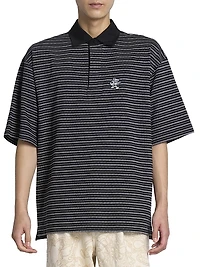 Kenzo x Verdy Elephant Striped Cotton Polo Shirt