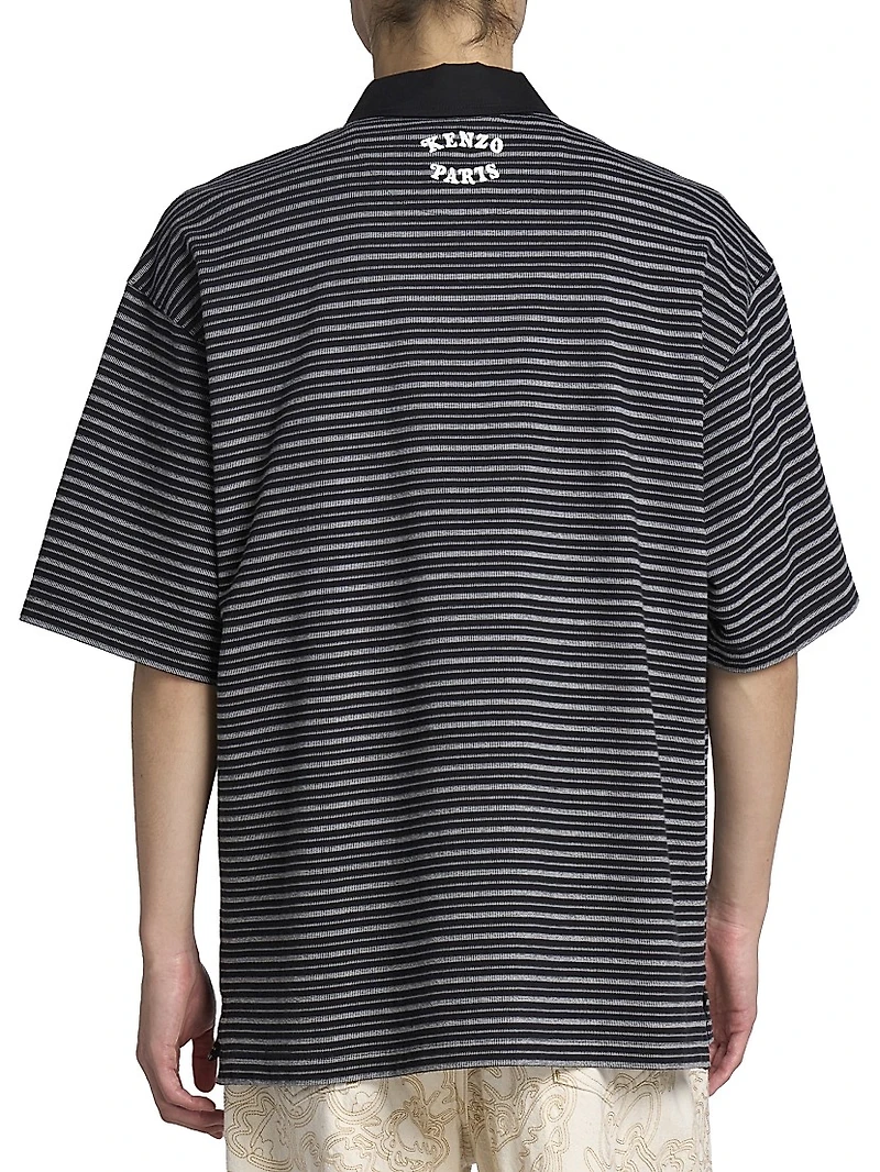 Kenzo x Verdy Elephant Striped Cotton Polo Shirt
