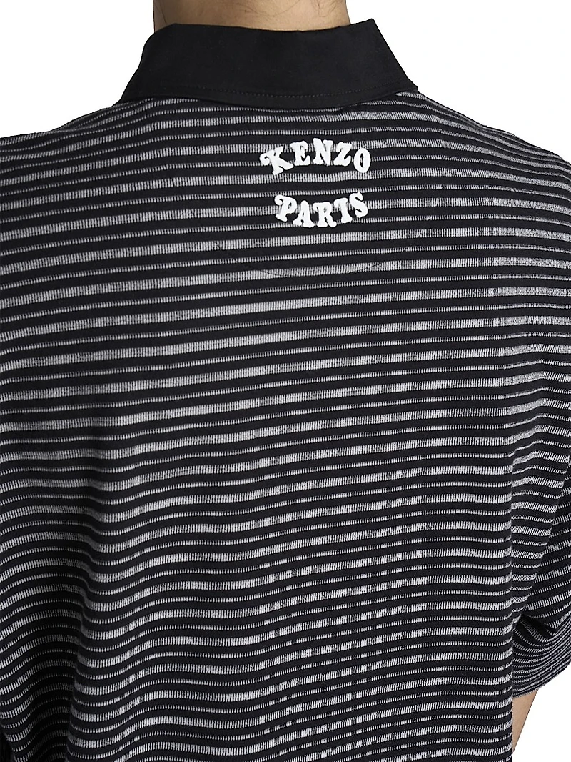 Kenzo x Verdy Elephant Striped Cotton Polo Shirt