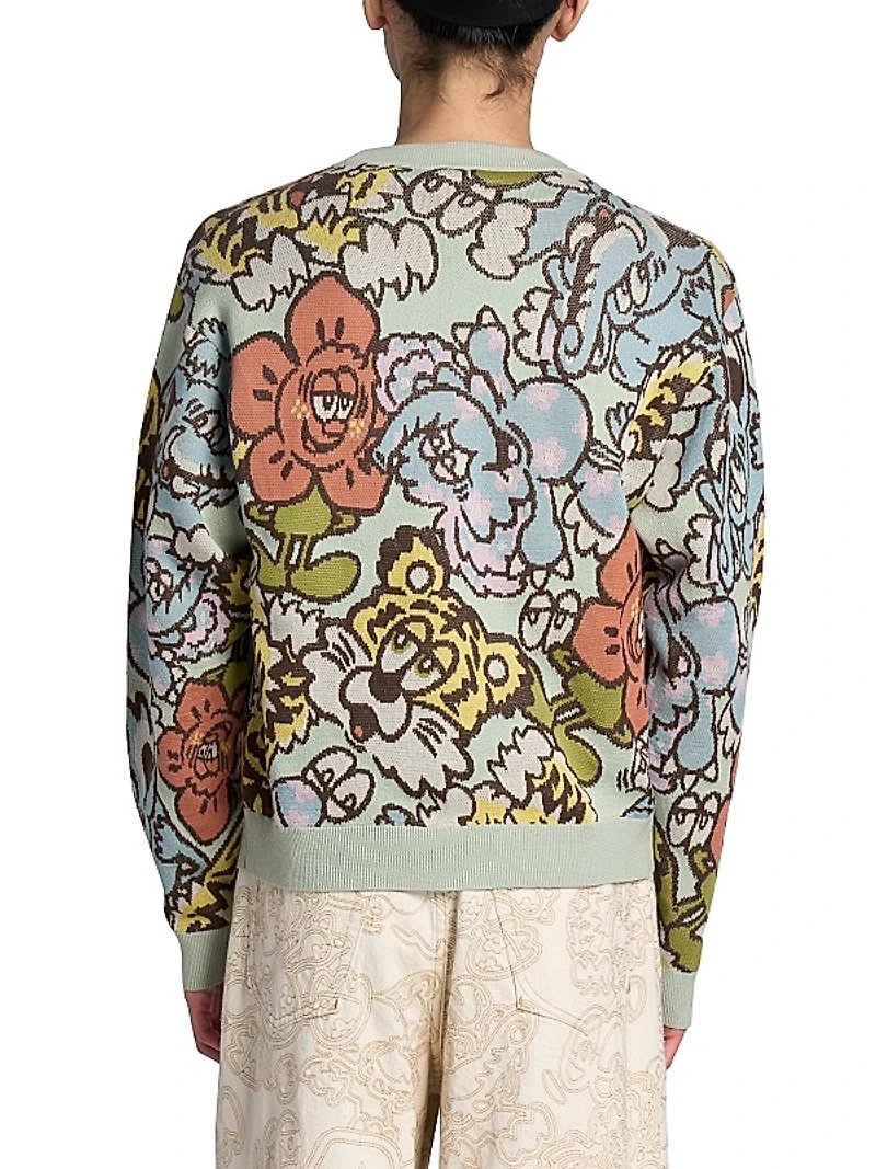 Kenzo x Verdy Intarsia-Knit V-Neck Cardigan