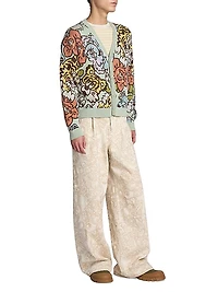 Kenzo x Verdy Intarsia-Knit V-Neck Cardigan