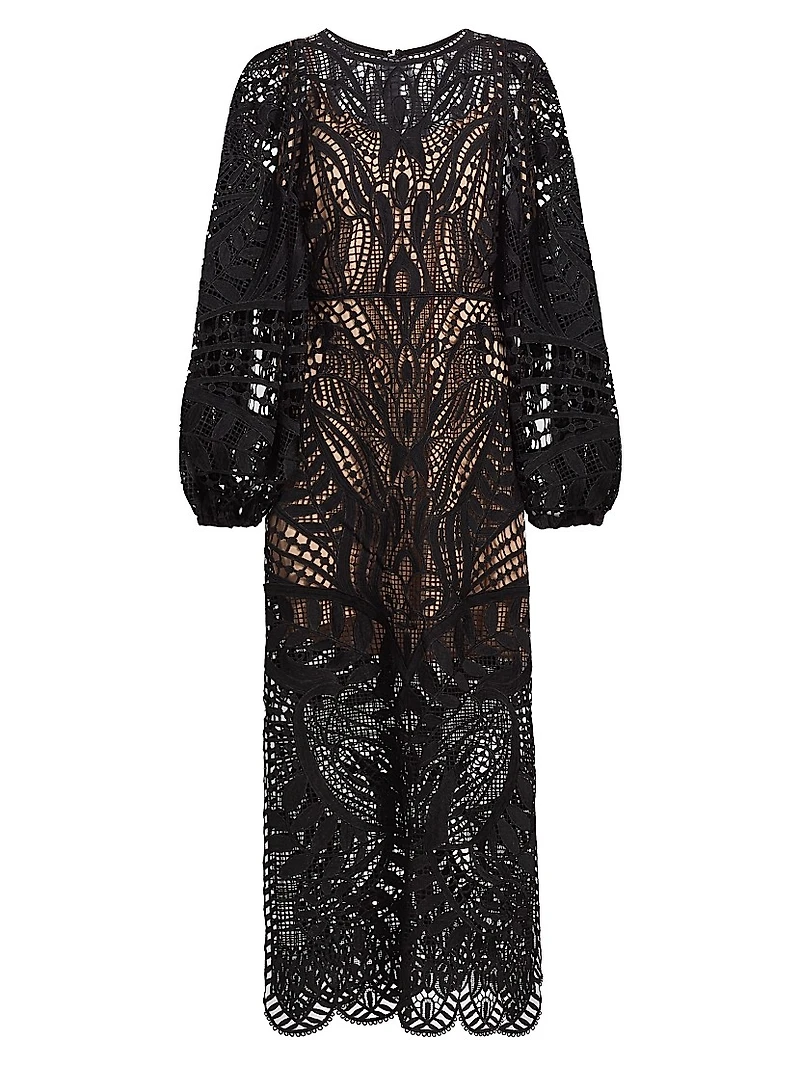 Nature Guipure Midi-Dress