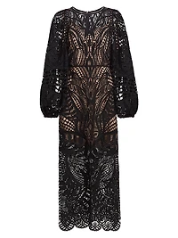 Nature Guipure Midi-Dress