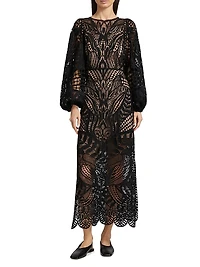 Nature Guipure Midi-Dress