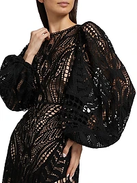 Nature Guipure Midi-Dress