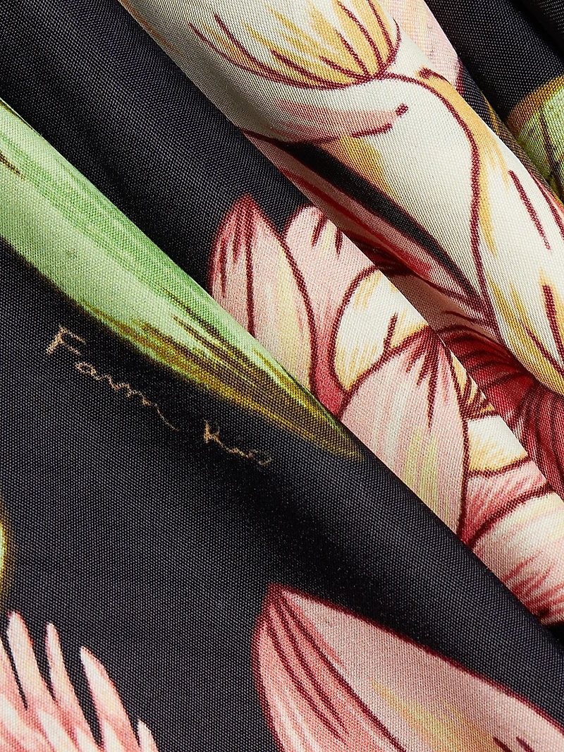 Surreal Flowers Belted Minidress