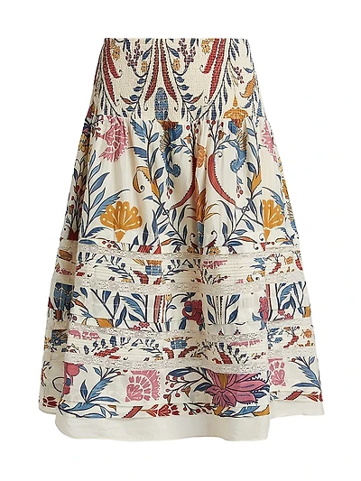 Romantic Printed Midi-Skirt