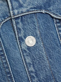 Backbend Faux Shearling Denim Jacket