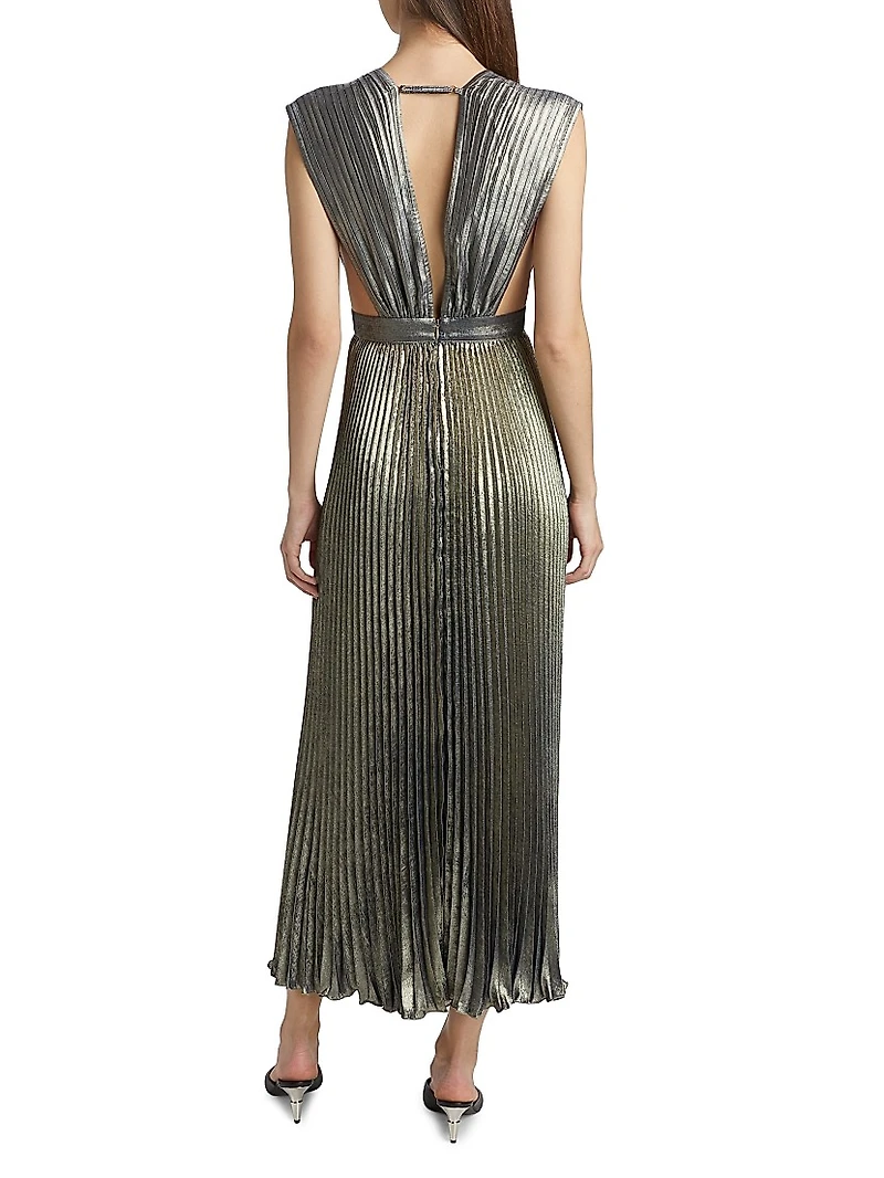 La Fête Gala Shimmer Pleated Gown