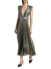 La Fête Gala Shimmer Pleated Gown