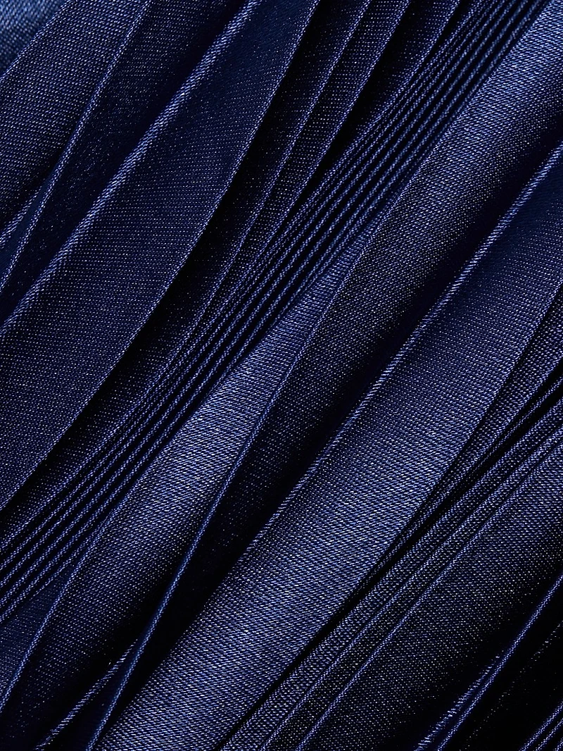 La Fete Opera Pleated Halterneck Gown