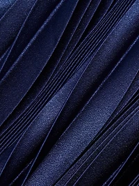 La Fete Opera Pleated Halterneck Gown