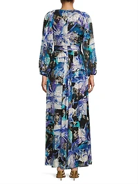 Izzy Metallic Floral Maxi Dress