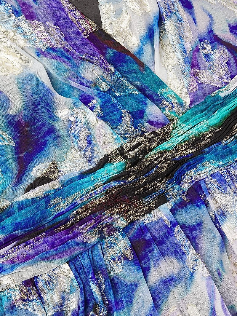 Izzy Metallic Floral Maxi Dress