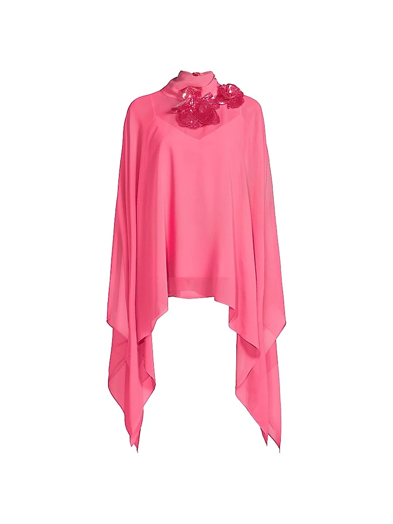 Ava Chiffon Cape Blouse