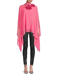 Ava Chiffon Cape Blouse