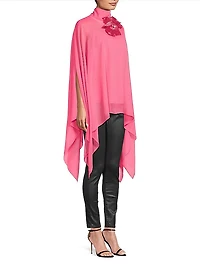 Ava Chiffon Cape Blouse