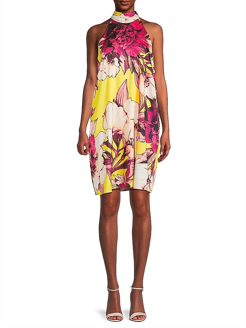 Zoey Floral Halterneck Minidress