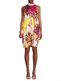 Zoey Floral Halterneck Minidress