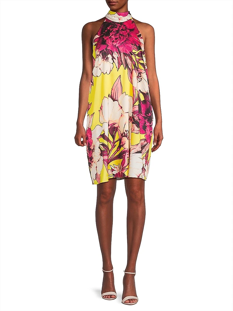 Zoey Floral Halterneck Minidress
