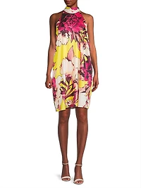 Zoey Floral Halterneck Minidress
