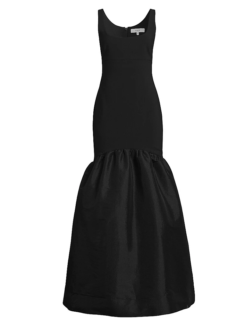 Bowie Jersey Drop-Waist Gown