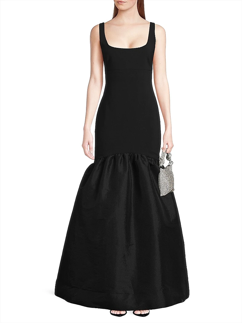 Bowie Jersey Drop-Waist Gown