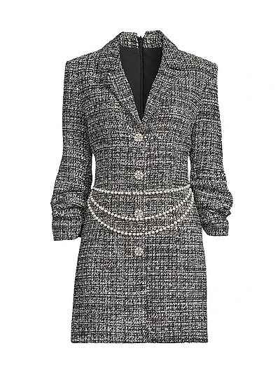 Bodie Embellished Tweed Minidress