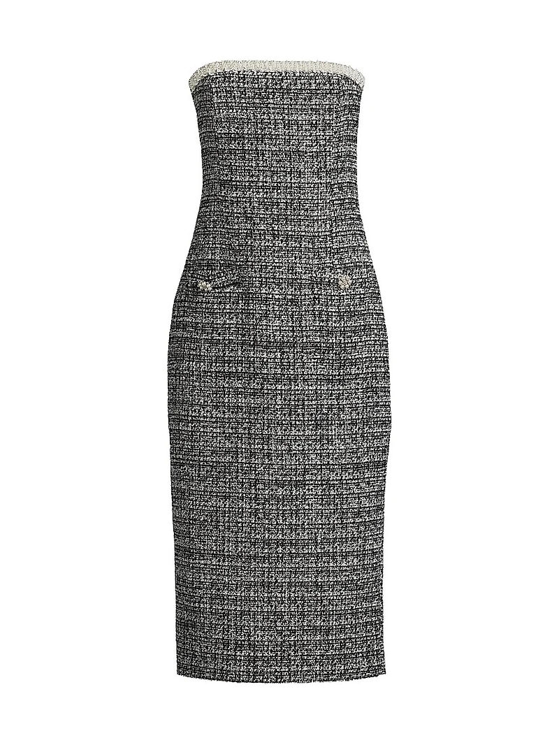 Jules Tweed Strapless Dress