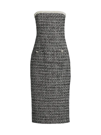 Jules Tweed Strapless Dress