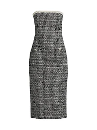 Jules Tweed Strapless Dress