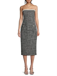 Jules Tweed Strapless Dress