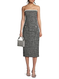 Jules Tweed Strapless Dress