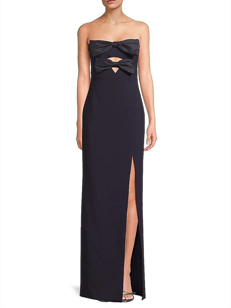 Bea Cut-Out Strapless Column Gown