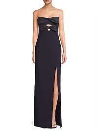 Bea Cut-Out Strapless Column Gown