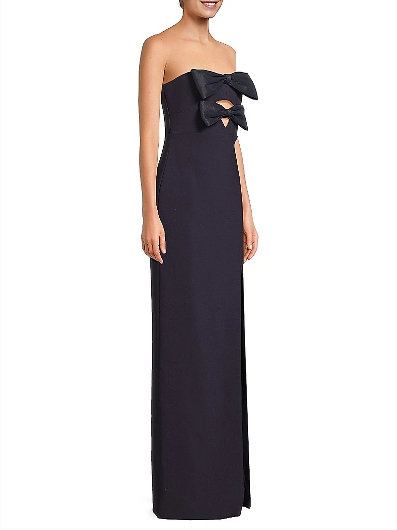 Bea Cut-Out Strapless Column Gown