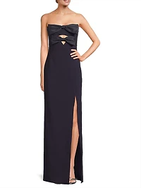 Bea Cut-Out Strapless Column Gown
