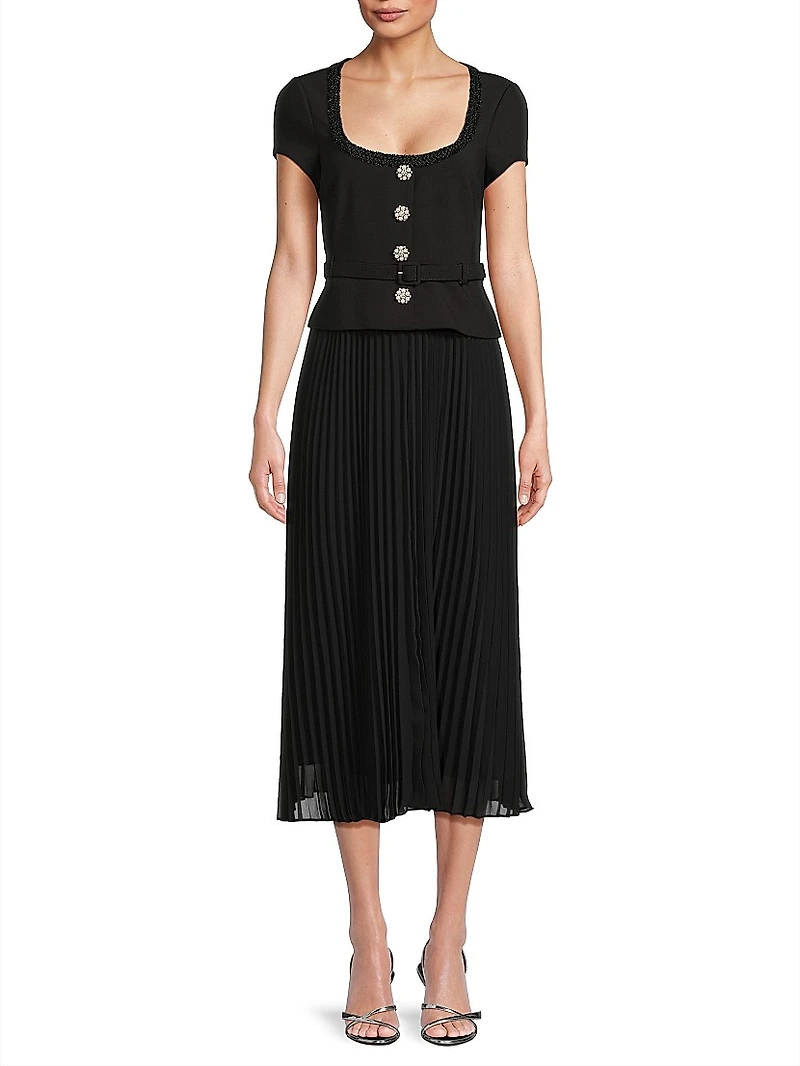 Christine Pieced Midi Dress