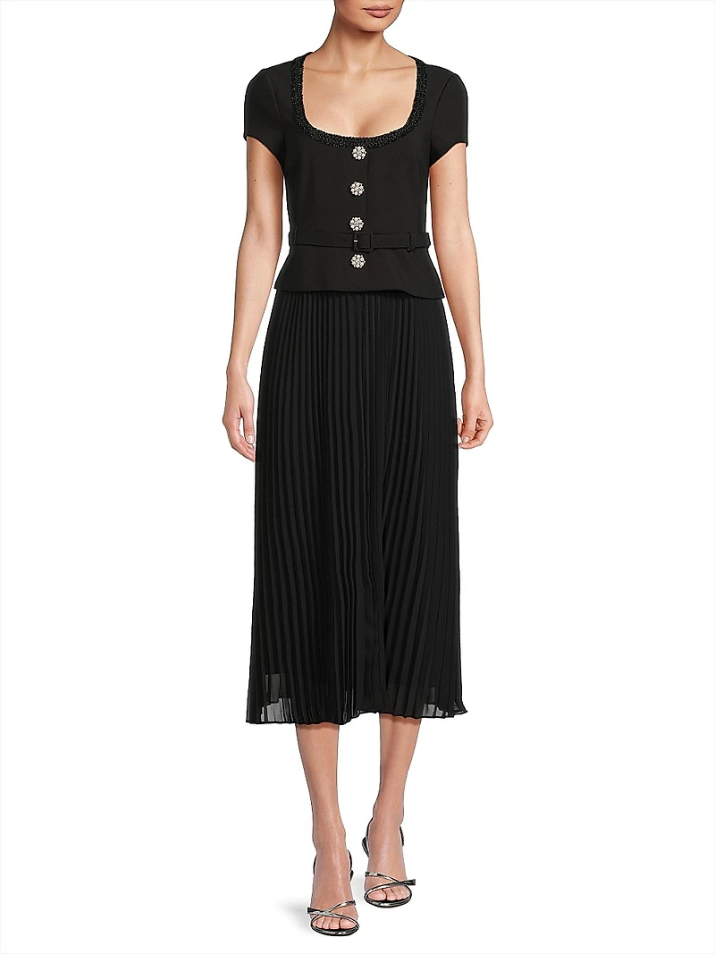 Christine Pieced Midi Dress