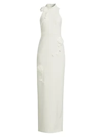 Doiran Halterneck Column Gown