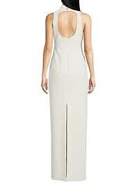 Doiran Halterneck Column Gown