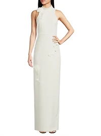 Doiran Halterneck Column Gown